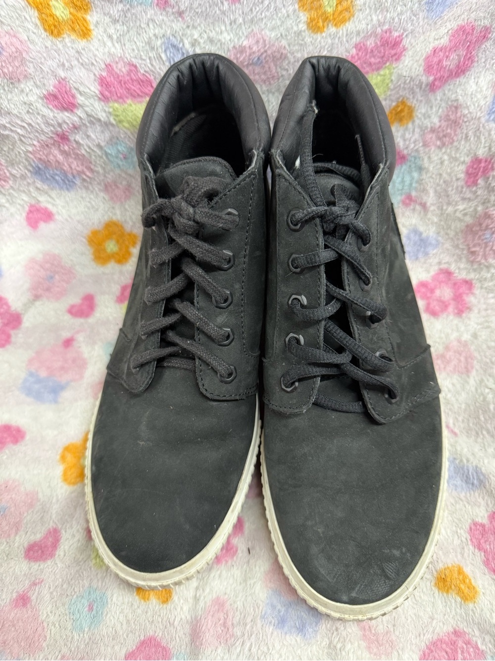 Timberland Men's Black Chukka Boots with White Sole